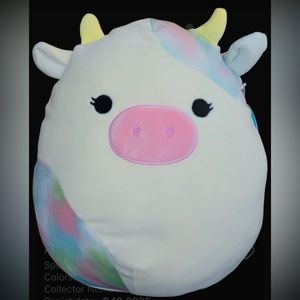 Squishmallows BNWT Candess the Cow 8” 2021 tag